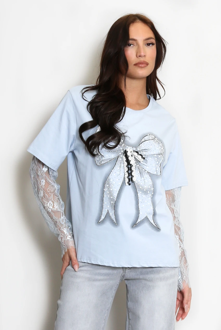 Bow Blue Lace
