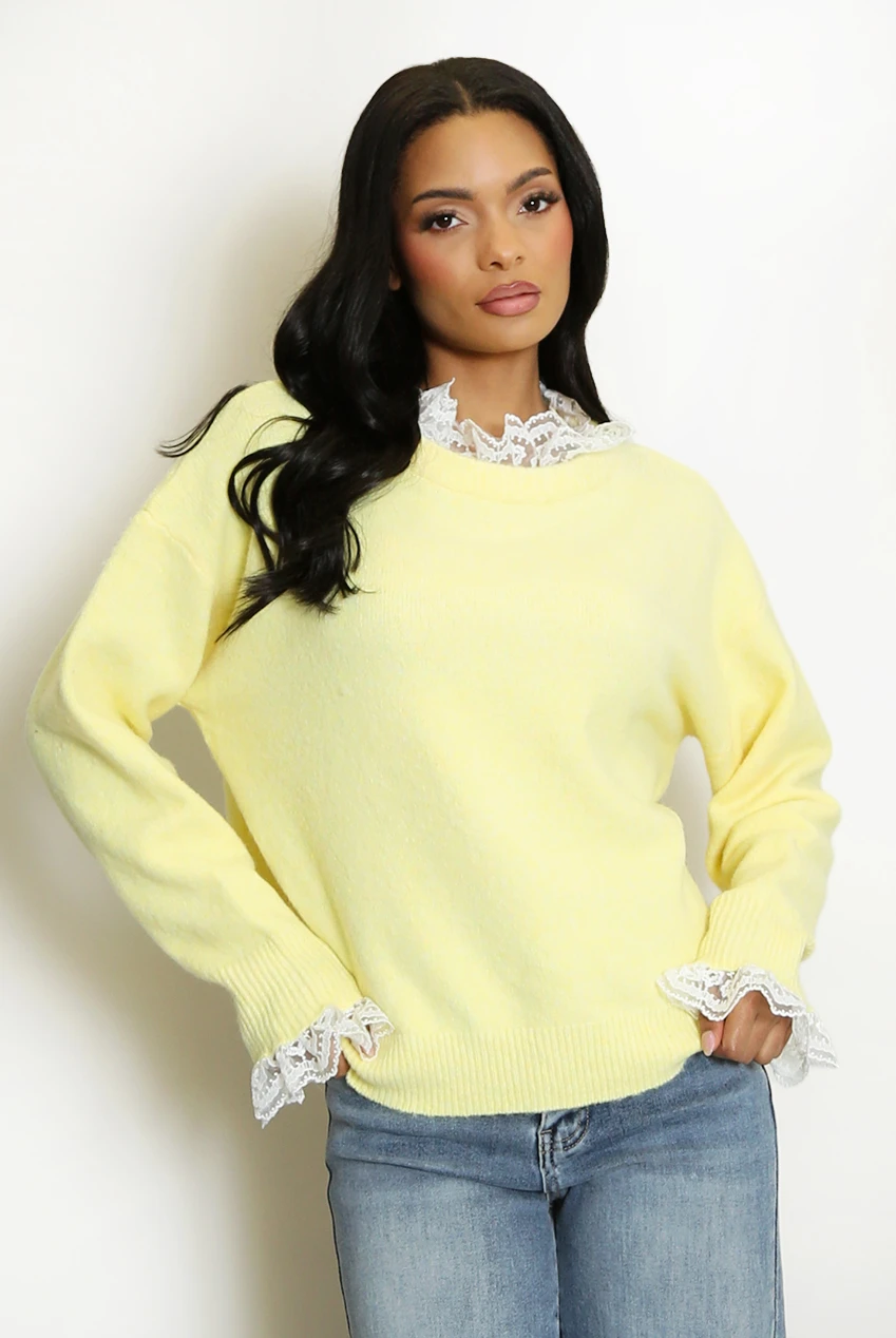 Yellow-Lace-Knit-Jumper-4